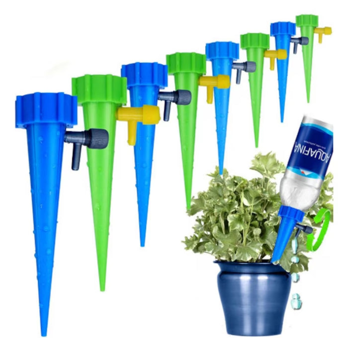 Set 12 Țepușe pentru Udarea Plantelor prin Picurare – Plante Ud, Chiar și Când Pleci