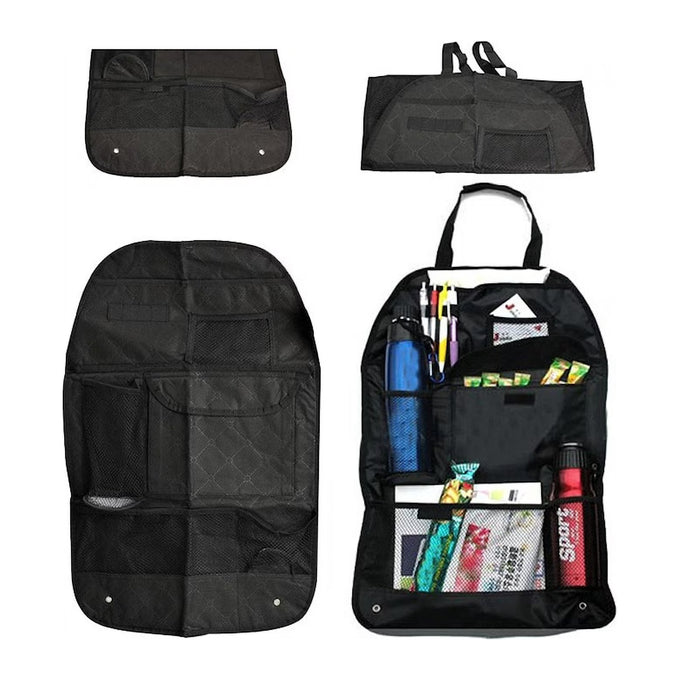 Organizator Auto Universal pentru Spătarul Scaunului, cu 4 Suporturi de Pix, Telefon și Băuturi