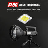 Lanternă LED 5119 Reîncărcabilă, 4000 Lumeni, 40W, cu Funcție Powerbank și Trepied
