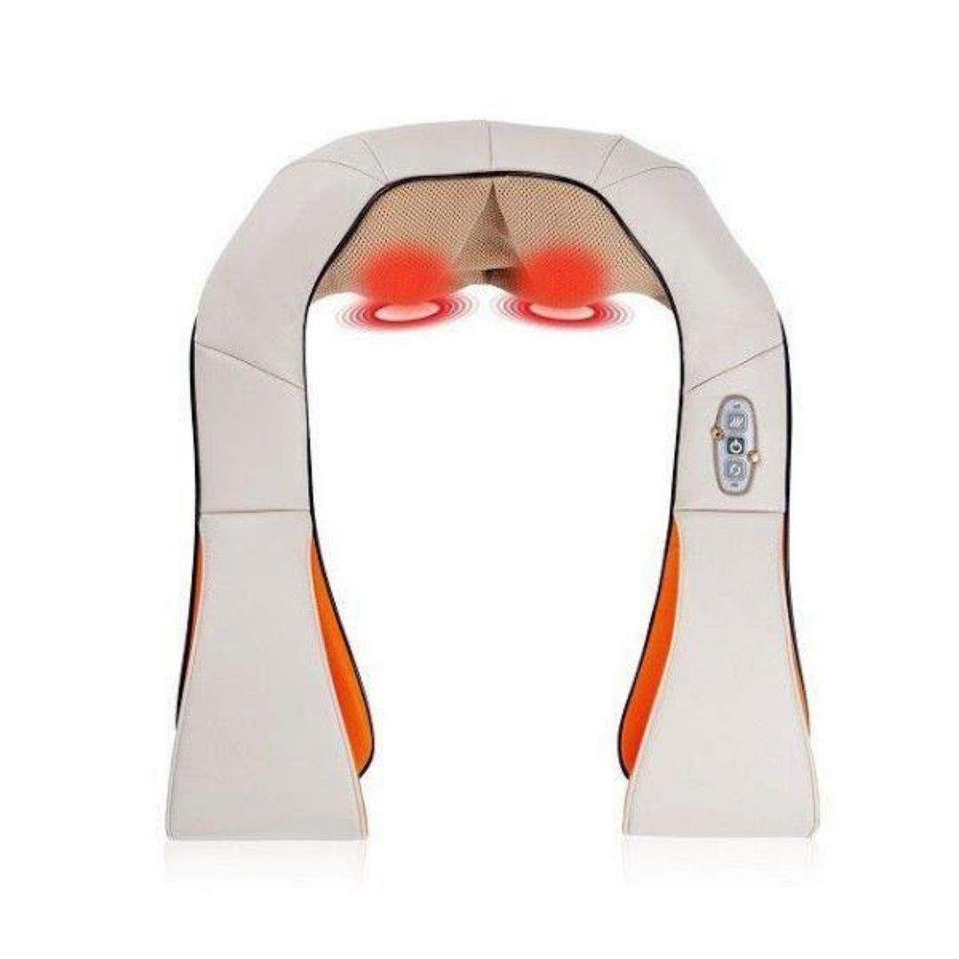 Aparat de Masaj Cervical cu Infraroșu și Lovituri Pneumatice, 24W, Negru, cu Telecomandă
