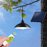 Set 2 Lampi Solare Suspendate cu Abajur și Telecomandă – Lumină Fixă în Grădină, Terasa sau Balcon