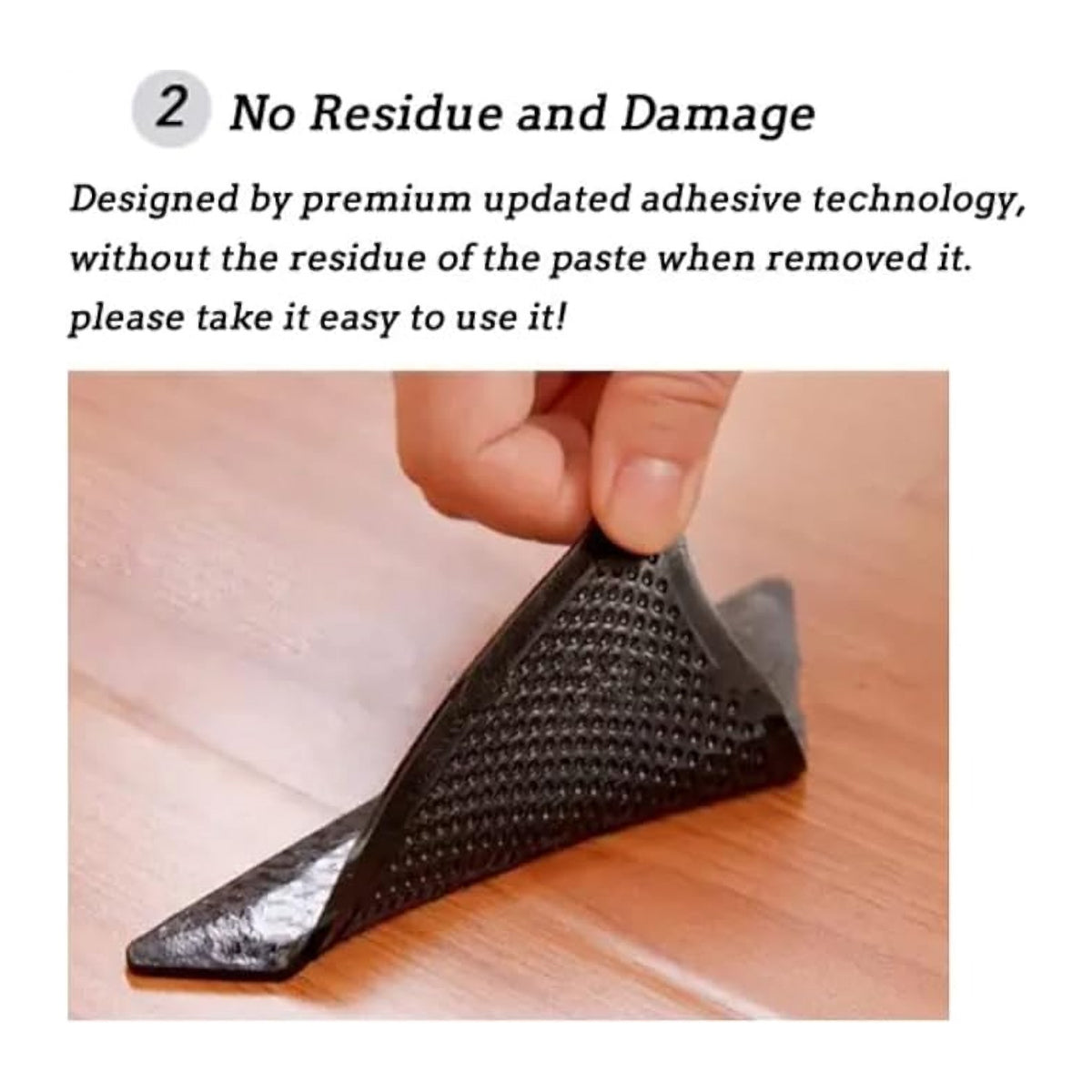 Set 4 Colțare Antiderapante din Silicon Ruggies pentru Fixarea Covoarelor