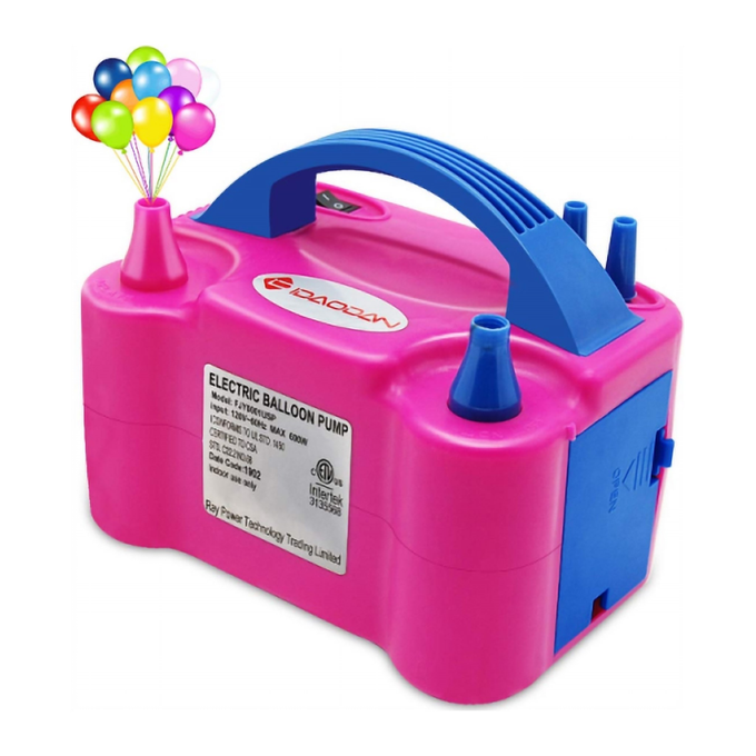 Pompă Electrică pentru Umflat Baloane, 600W, cu 2 Ieșiri, 2 Moduri