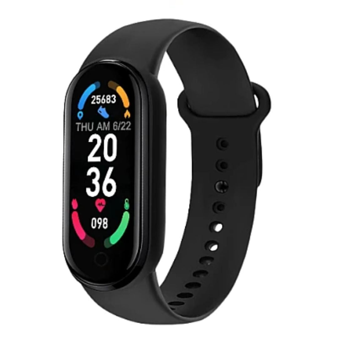 Brățară Fitness Smart M6, Ecran 0,96 Inch, Ritm Cardiac, Notificări, Bluetooth, IP67, Neagră