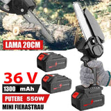 Mini Fierăstrău cu Acumulator 36V, Lamă de 8 Inch - 20 cm, fără Fir