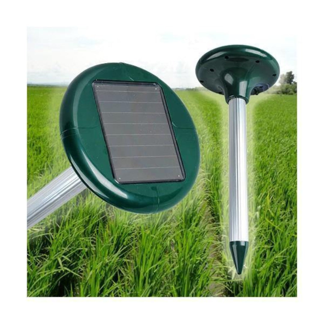 Set 2 Lămpi Solare cu Ultrasunete Anti-Cârtițe și Rozătoare, pentru Grădină