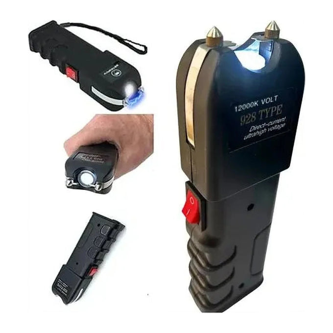 Lanternă cu Funcție de Descărcare Electrică 928, 220 Lumeni, cu Acumulator și Husă
