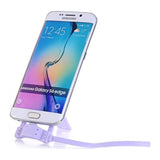 Cablu USB Micro-USB cu Suport Pliabil Multifuncțional pentru Telefon, 1 m, 5V 2,1A, Negru-Violet