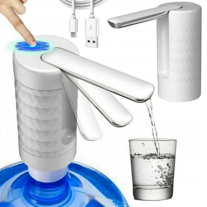 Pompă de Apă Electrică pentru Bidon MSXT687, 4W, 90 l/h, Reîncărcabilă prin USB, Albă