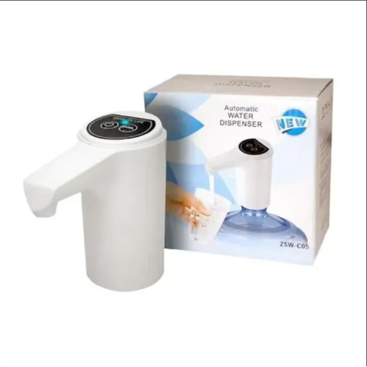 Pompă Electrică Automată pentru Bidon de Apă, Reîncărcabilă USB, pentru Bidoane de 10 până la 19 L
