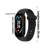 Brățară Fitness Smart M6, Ecran 0,96 Inch, Ritm Cardiac, Notificări, Bluetooth, IP67, Neagră