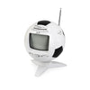 Mini Televizor și Radio Rotund cu Model de Minge de Fotbal, cu Bază Trepied