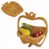 Coș Pliabil Decorativ din Lemn în Formă de Măr, pentru Legume și Fructe