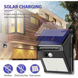 Lampă LED cu Încărcare Solară și Senzor de Mișcare, 20 LED-uri, Autoadezivă