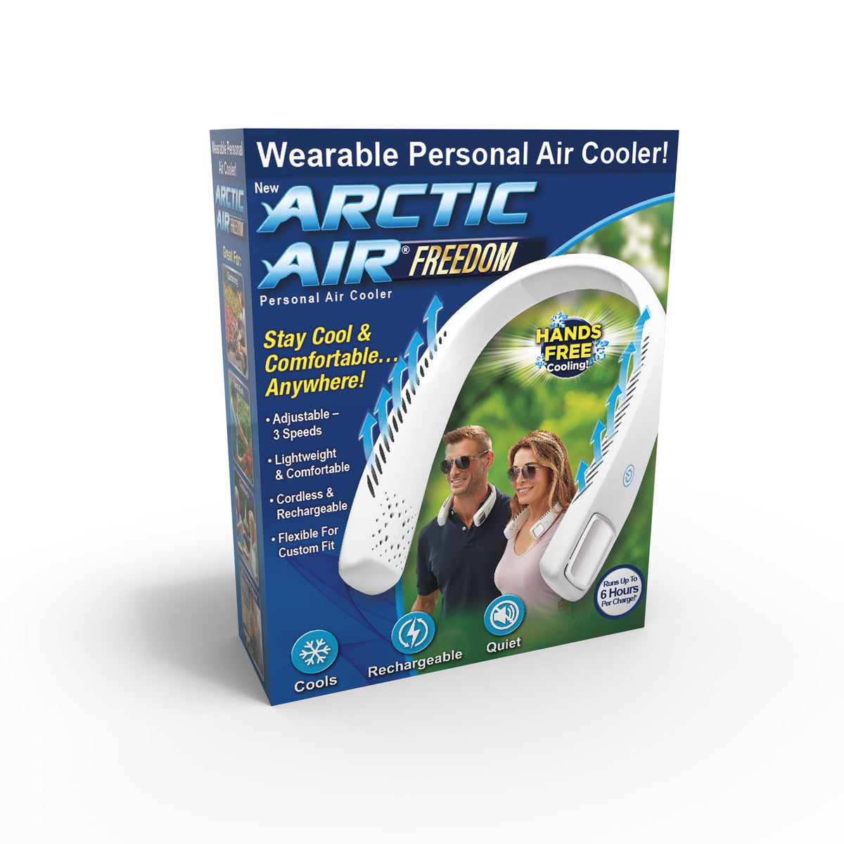 Ventilator Portabil pentru Gât, cu Baterie 4000 mAh, 3 Viteze, Direcție Reglabilă 360°