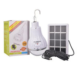 Bec cu LED-uri Portabil cu Mini Panou Solar, Baterie Reîncărcabilă, 5W
