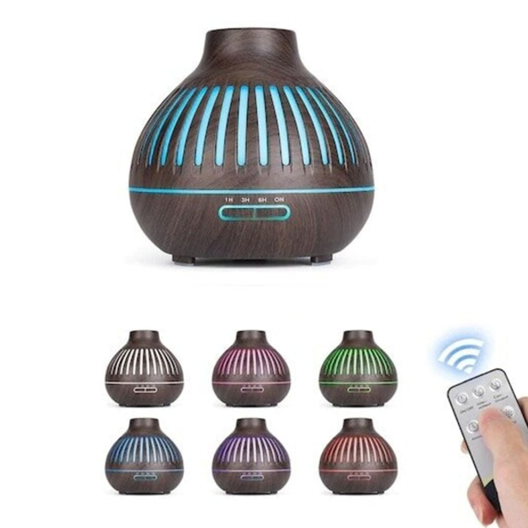 Umidificator și Difuzor de Aromaterapie HOPE 1, 550 ml, cu Ultrasunete, Lumină LED și Telecomandă