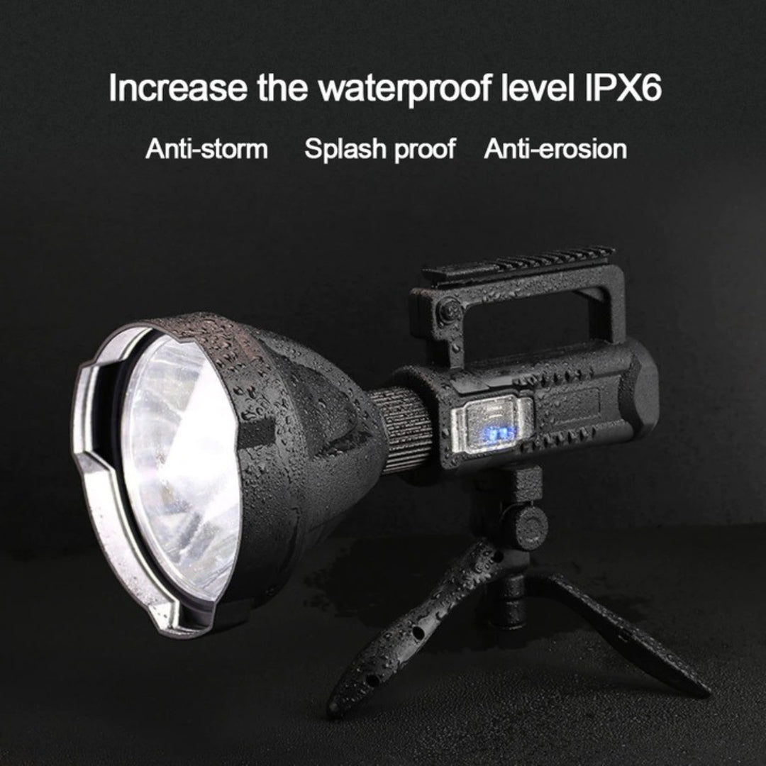 Lanternă LED 5119 Reîncărcabilă, 4000 Lumeni, 40W, cu Funcție Powerbank și Trepied
