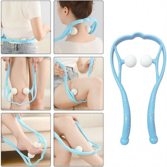 Aparat Manual de Masaj Cervical cu 6 Role, Rotire 360°