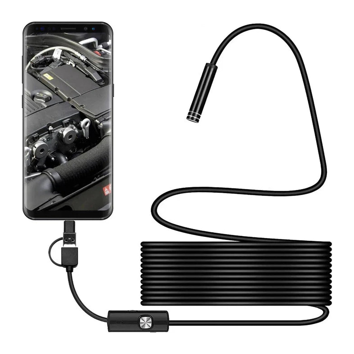 Cameră Endoscop 2 în 1 pentru Android și Windows, Waterproof IP67 – Cablu de 5 m sau 10 m