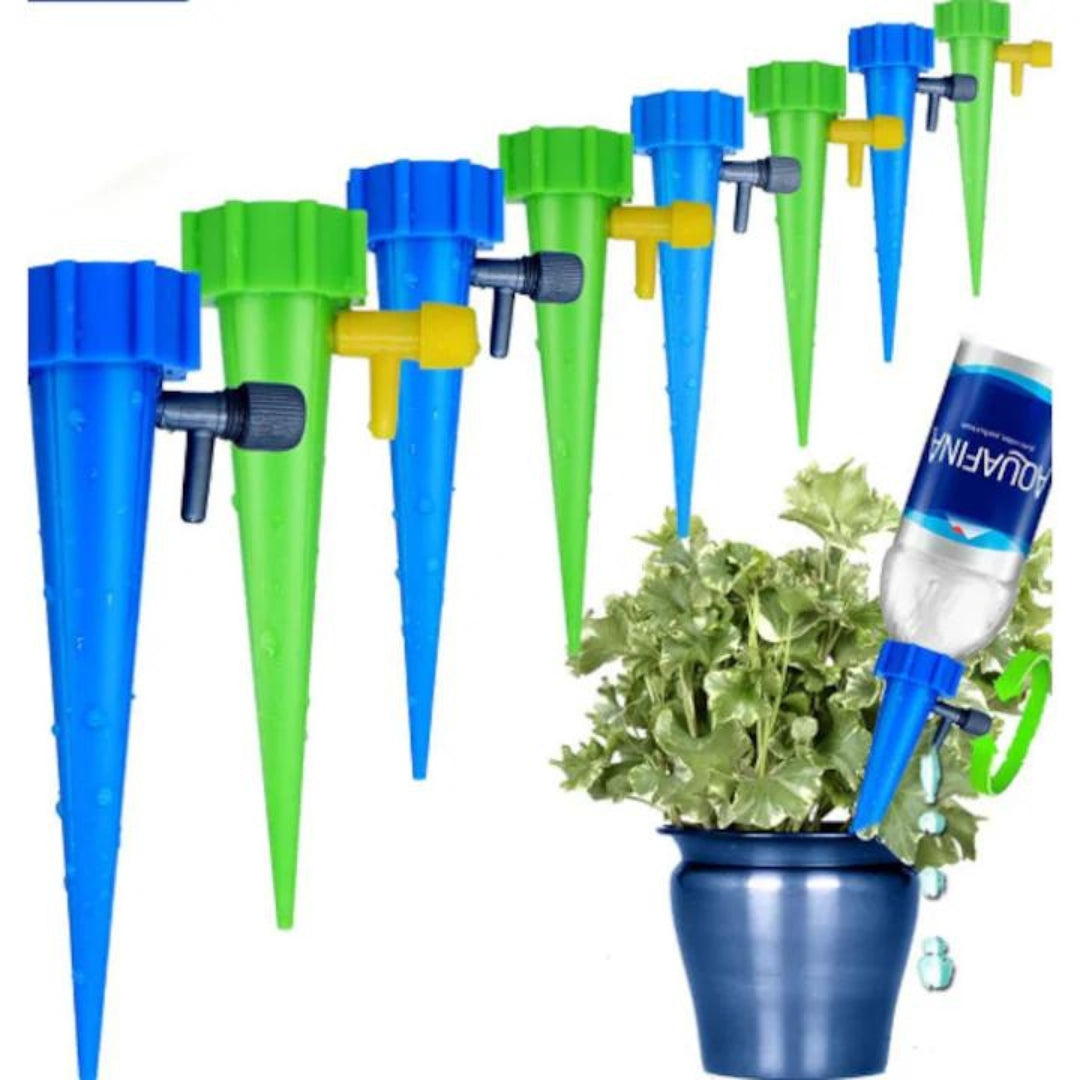Set 12 Țepușe pentru Udarea Plantelor prin Picurare – Plante Ud, Chiar și Când Pleci