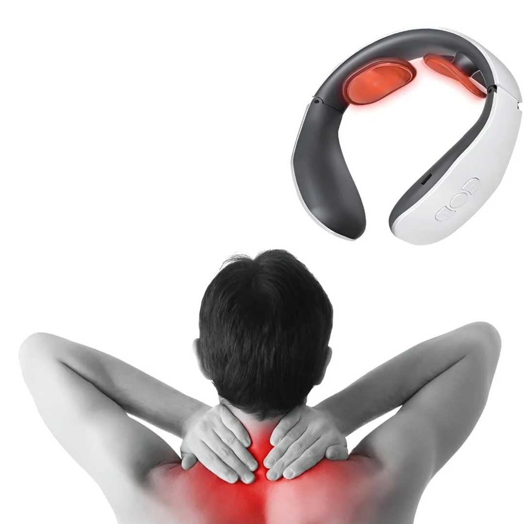 Aparat de Masaj Cervical cu Impulsuri Electromagnetice, 4 Moduri și 15 Niveluri