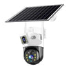 Cameră de Supraveghere 4G cu Panou Solar, Lentile Duble, 4K 8MP, cu Senzor de Mișcare