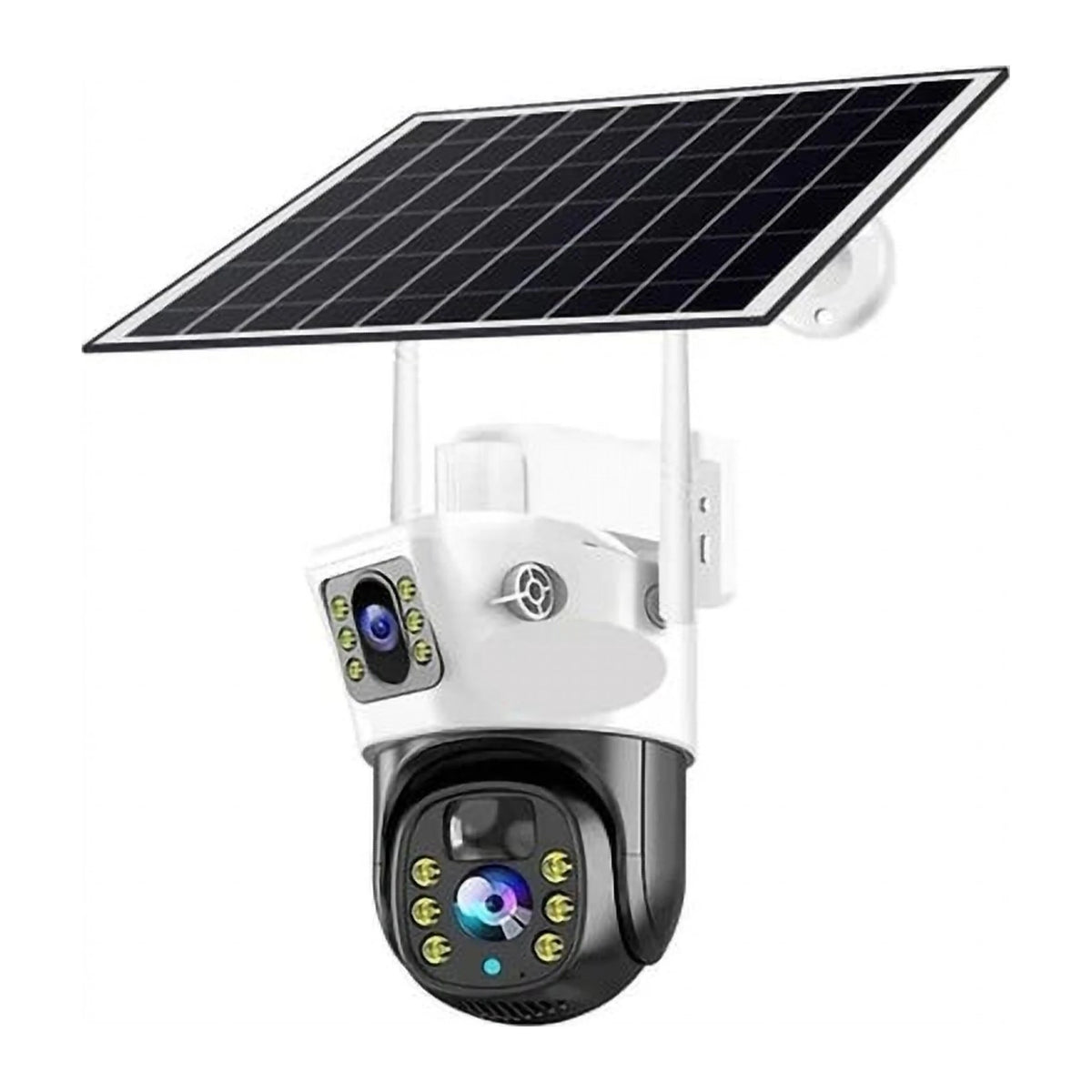 Cameră de Supraveghere 4G cu Panou Solar, Lentile Duble, 4K 8MP, cu Senzor de Mișcare
