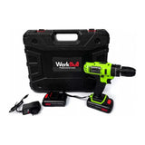 Bormașină cu Percuție Autofiletantă, cu 2 Acumulatori de 36V și 5 Ah, 25 de Trepte, cu 119 Accesorii