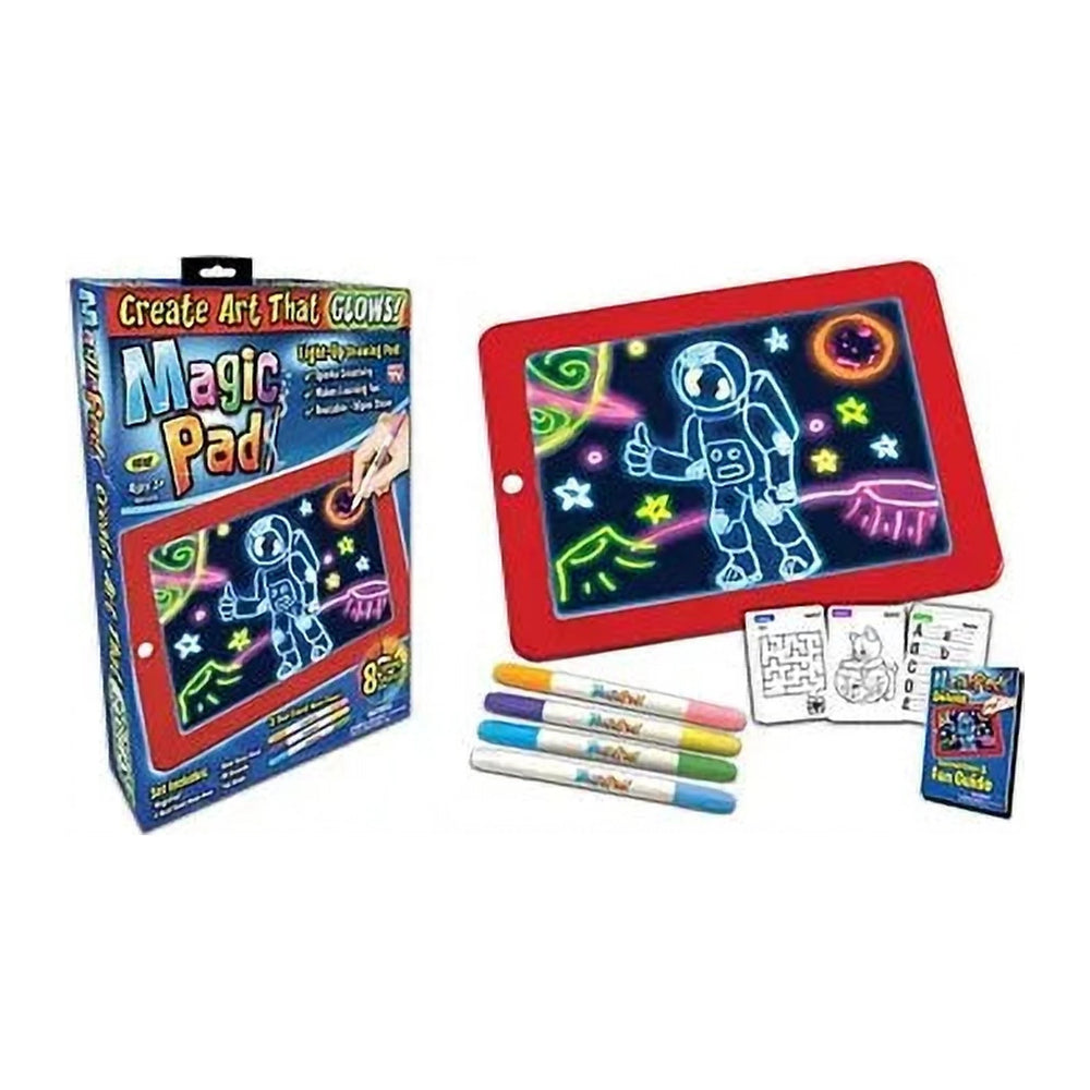 Magic Pad, Tablă Magică de Desenat cu Șabloane și Pixuri, pentru Copii de 3+ Ani