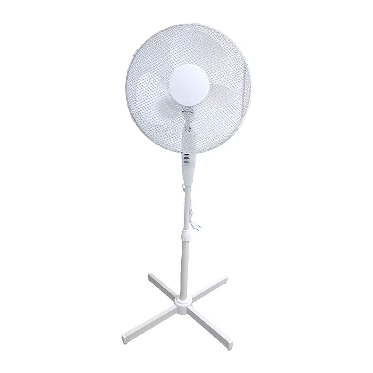Ventilator cu Picior VEN-2, 50W, 16 Inch cu 5 Elice, 3 Viteze, Înălțime Reglabilă, Alb
