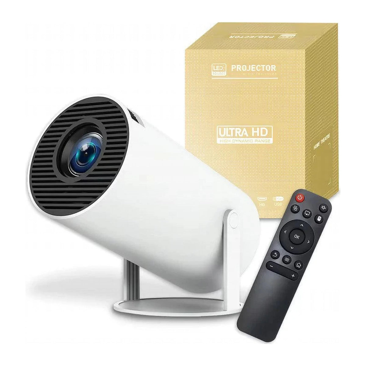Videoproiector Portabil HY300 HD 1280 x 720, cu Wi-Fi, Bluetooth și HDMI