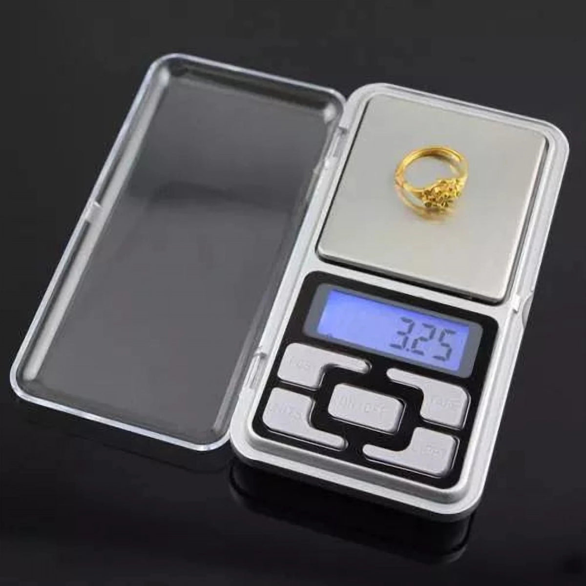 Cântar Digital pentru Bijuterii, Portabil, cu Precizie 0,1 g, până la 500 g, cu Ecran LCD