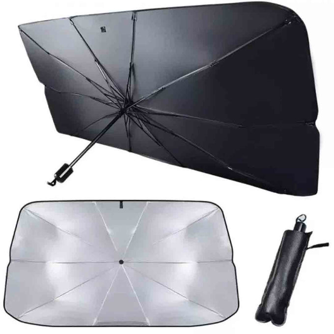 Parasolar Tip Umbrelă pentru Mașină – Mașină Mai Răcoroasă Vara, Se Pliază Într-un Minut