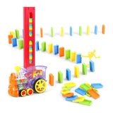 Tren Interactiv Electric cu Piese Domino, 60 de Piese, cu Lumini și Sunete