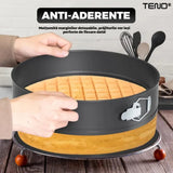 Set 3 Tăvi Rotunde pentru Copt, Antiaderente, cu Perete Detașabil