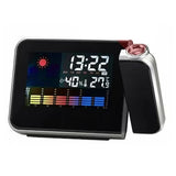 Ceas Electric cu Proiecție Oră, Calendar, Alarmă, Temperatură și Umiditate, Ecran Color