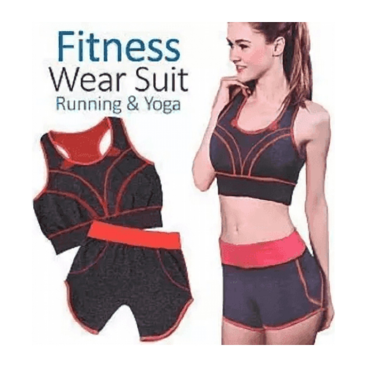 Costum de Yoga și Antrenament, din Material Sport Moale, Respirabil