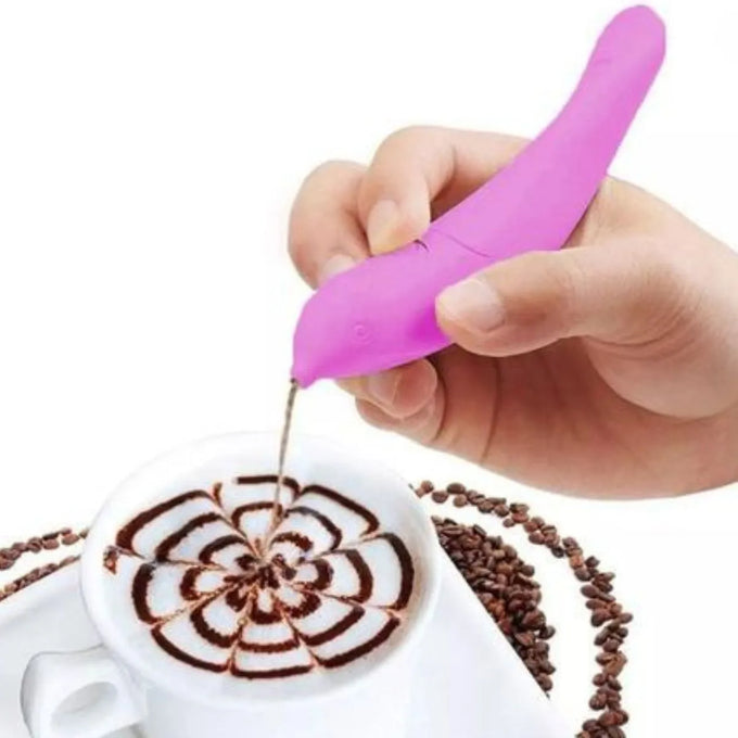 Stilou pentru Decorat Cafea și Deserturi cu Condimente Măcinate, cu 2 Capete