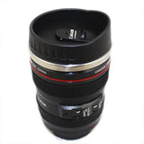 Cană Termos în Formă de Obiectiv Foto, 400 ml, cu Capac