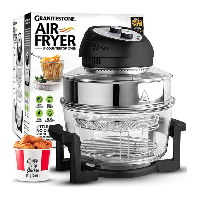 Friteuză cu Aer Cald 8 în 1, 3500W, Temperatură 60-250 °C și Timer 60 Minute