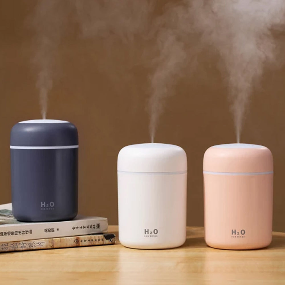 Umidificator și Difuzor cu LED pentru Casă, Birou sau Mașină, 300 ml, cu USB