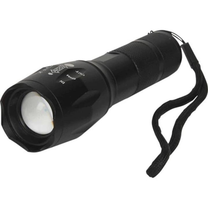 Lanternă Profesională Tac Light cu Rază de până la 9 km, Aluminiu, 5 Moduri