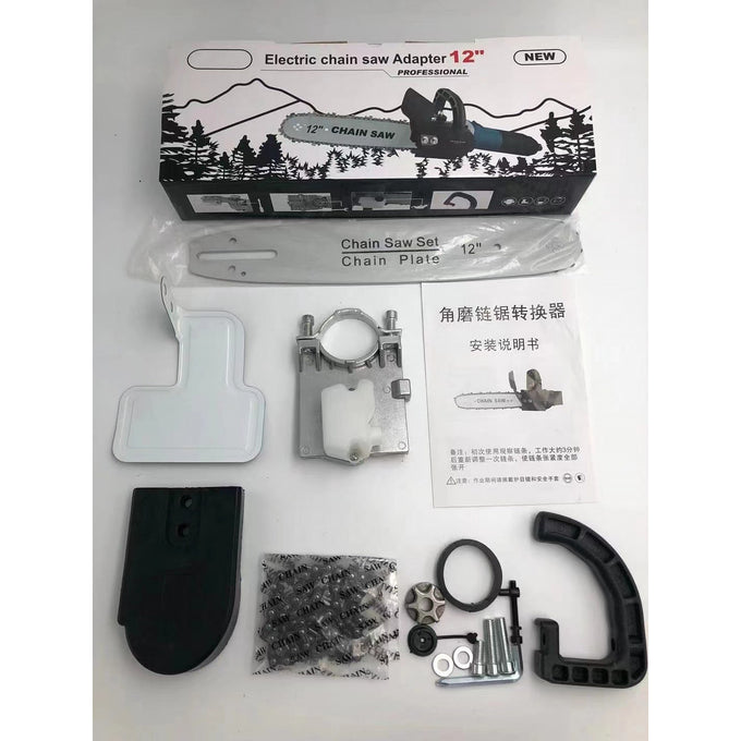 Adaptor cu Lamă și Lanț de 12 Inch pentru Polizor Unghiular de 100-150 mm, 22 de Dinți