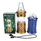 Felinar Pliabil de Camping 4 în 1 cu Lampă Disco, Lanternă și Power Bank