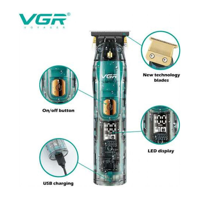 Aparat de Tuns și Trimmer 2 în 1 VGR V-961, fără Fir, Încărcare USB