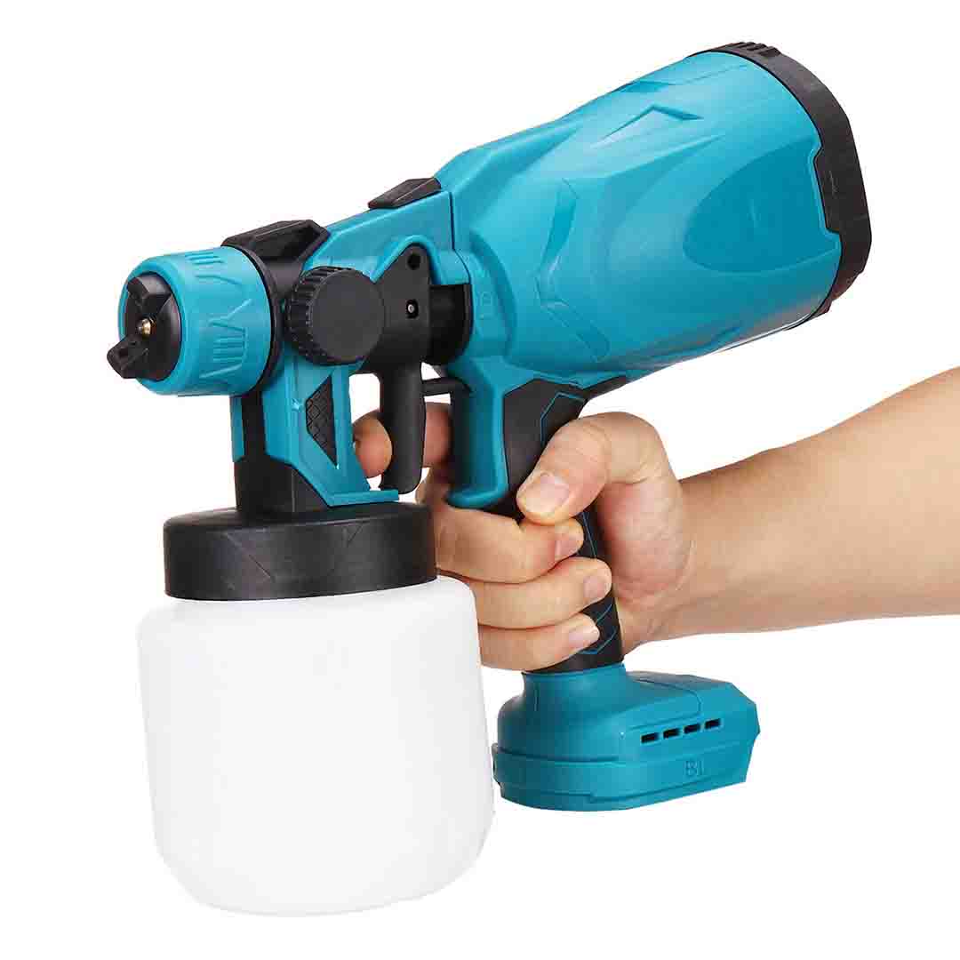 Pistol de Vopsit, 2 Acumulatori de 48V, Rezervor 800mL, 650mL/min, Trusa Depozitare