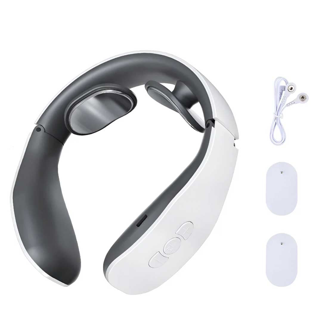 Aparat de Masaj Cervical cu Impulsuri Electromagnetice, 4 Moduri și 15 Niveluri