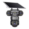 Cameră de Supraveghere Solară 4G cu SIM, 6MP, 3 Obiective, Vedere Nocturnă, IP66