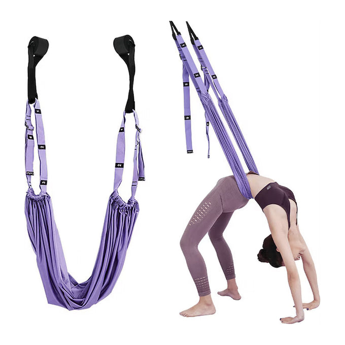 Curea de Yoga Aeriană Ajustabilă, pentru Hamac, Leagăn de Fitness și Handstand, de Agățat de Ușă